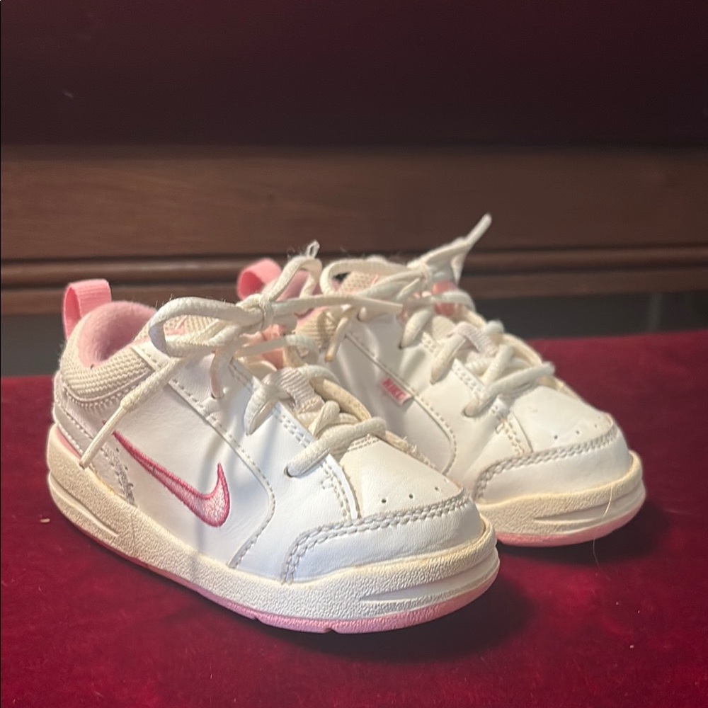 Nike Baby White and Pink Sneakers